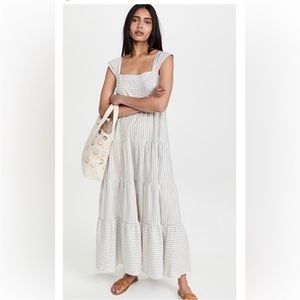 Madewell Stripe-Mix Tiered Maxi Dress